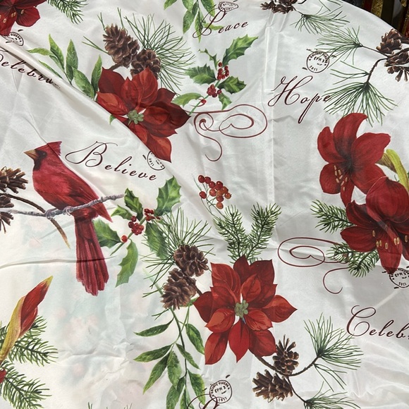 Kohls shower curtains with matching shower hooks in a holiday pattern - Picture 5 of 9